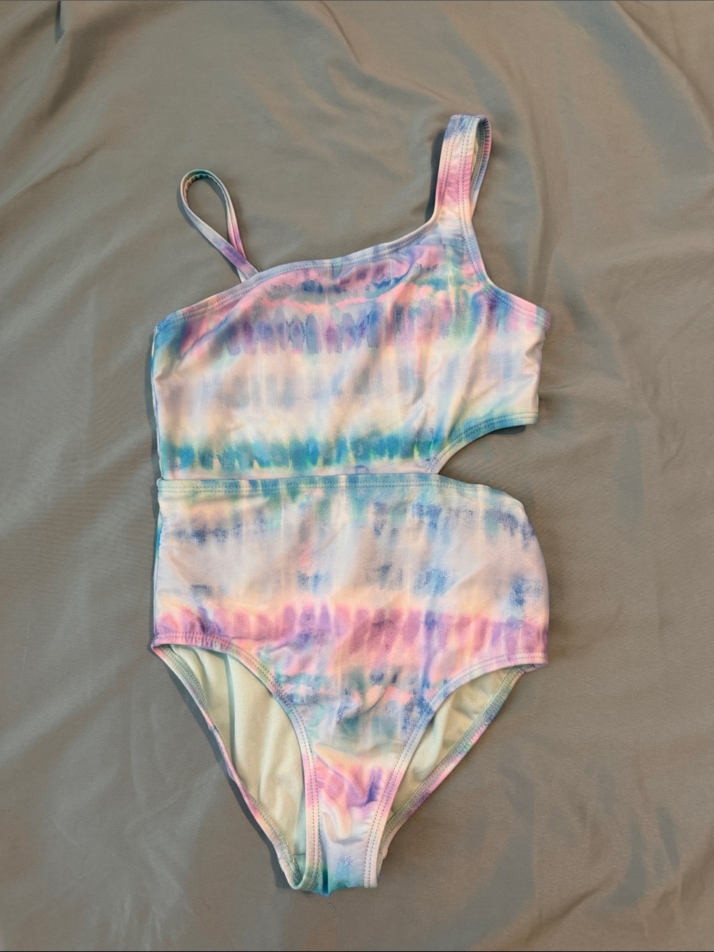 wonder nation Pastel Tie-Dye One-Piece Swimsuit - Pink, Blue, Purple